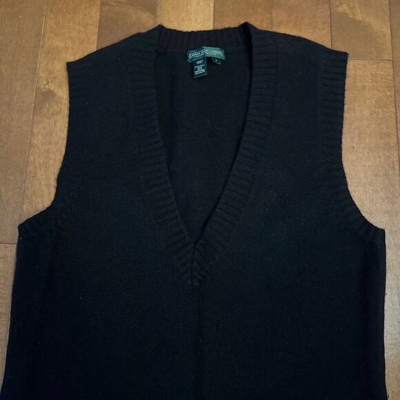 Lauren Ralph Lauren Cashmere & wool black dress size Large - Picture 5 of 14